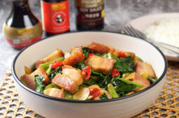 Chinese Broccoli with Crispy Pork Belly (Pad Kana Moo Krob)